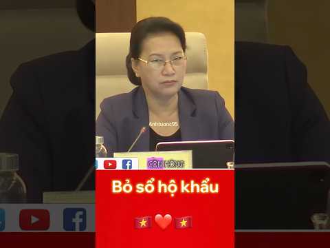 Chủ tịch Quốc hội Nguyễn Thị Kim Ngân chỉ đạo bỏ sổ hộ khẩu #sohokhau #nguyenthikimngan #shorts