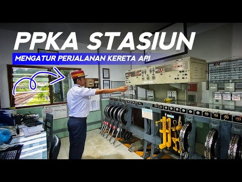 INI CARA KERJA PENGATUR PERJALANAN KERETA API‼️PPKA Melayani Kereta yang Melintas Stasiun