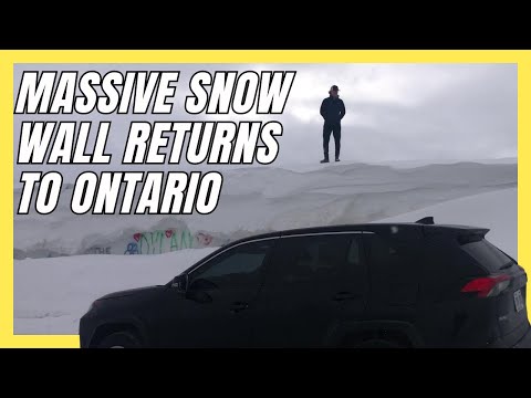 The Famous 'Snow Wall' Is Back In Bruce County As Winter Wallops Ontario