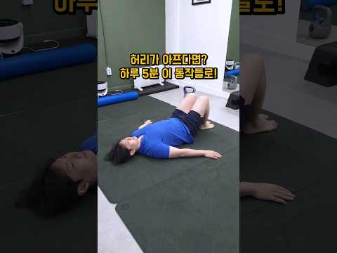 허리 디스크 통증에 좋은 3가지 동작! #스트레칭 #운동 #shorts