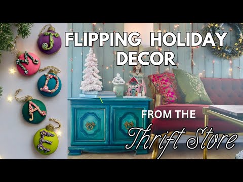 CHALLENGE - my holiday Gifts and decor from the Thrift Store! / new color REVEAL