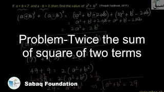 Problem-Twice the sum of square of two terms