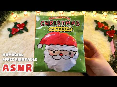 🎄Christmas squishy game book l ASMR l Tutorial + Free printable🎁