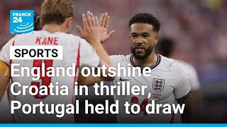 YouTube video thumbnail: World Cup: England Outshine Croatia in Thriller, Portugal Held to Draw