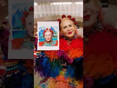 I interviewed a stylish stranger while painting her portrait!