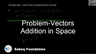 Problem-Vectors Addition in Space