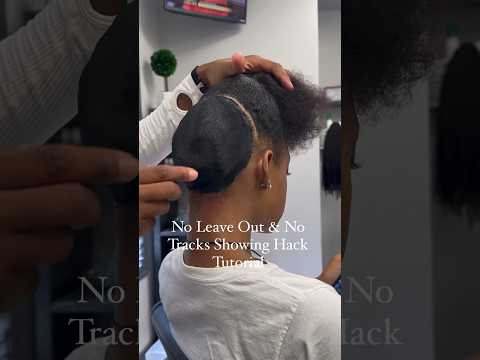 No leave out No tracks showing tutorial 🫶🏾 #quickweave #hairstyle #hairhacks