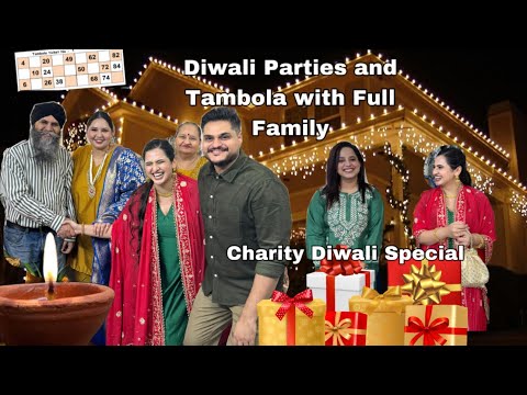 Diwali Party and Full Family Celebrations- City Lights & Thodi Charity- Kritleen Sidhu- Family Vlogs