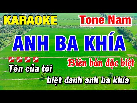 Anh Ba Khía Karaoke Nhạc Sống TONE NAM | Hoài Phong Organ