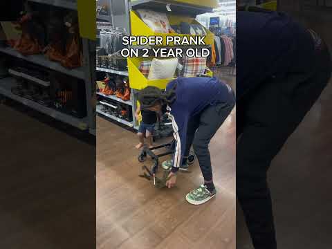 SCARING MY 2 YEAR OLD WITH A SPIDER PRANK