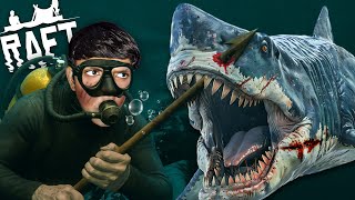 Fighting The Most Dangerous Rhino Shark in Raft (Raft Chapter 3)