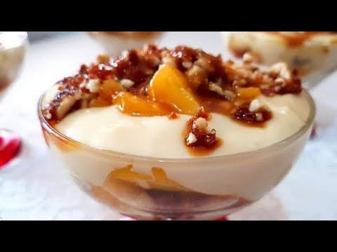 عندك حليب وكأس ديال دقيق حضري تحلية باردة بدون بيض ولا كريم شنتي ولا فلان ولا نشا  ولا كريم باتسيير