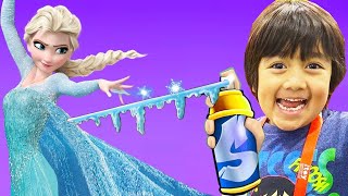 Tag with Ryan vs Elsa (Frozen) Ice Power Snow Queen Run Gameplay HD #170
