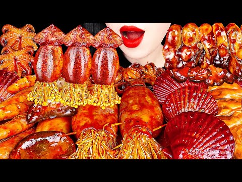 ASMR MUKBANG| Spicy FLEX Seafood Boil Octopus, Squid, Oyster, Enoki Mushroom Cooking&Eating Korean먹방
