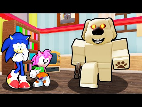 SONIC AND BABY AMY ESCAPE EVIL DOG HOUSE IN ROBLOX