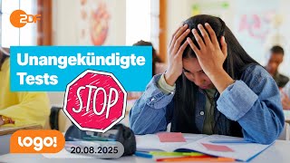 Rheinland-Pfalz schafft unangekündigte Tests ab | logo!-Nachrichten vom 20.08.25