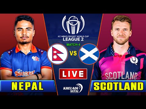 NEPAL vs SCOTLAND CRICKET MATCH LIVE SCORE | ICC CWC LEAGUE-2 | Nep vs Sco | Live score & Commentary