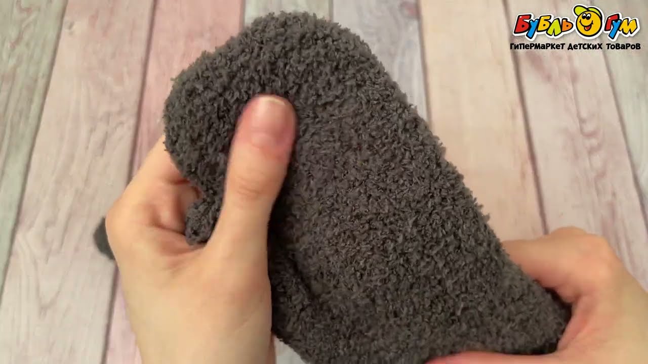 Рукавицы Lanson Kids плюшевые темно-серые - видео