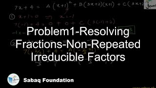 Problem1-Resolving Fractions-Non-Repeated Irreducible Factors
