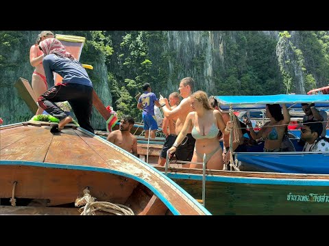 🇹🇭⛱️ PHI PHI ISLANDS, PILEH LAGOON, THAILAND TRAVEL, 4K HDR