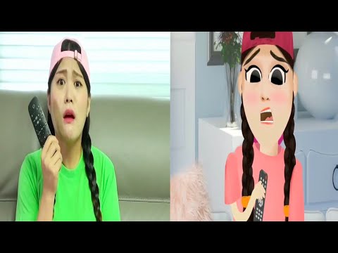 COMPARISON - Mukbang Black Noodle TTeokbokki 뽀로로 떡볶이 짜장면 먹방 도나 DONA vs Dona Animation