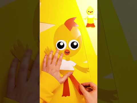 Собери и склей Цыплёнка Пи ✂️🐥 — аппликация для детей! — Цветняшки — head shoulders knees and toes