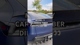 Stock vs Carbon Fiber Diffuser on a Tesla Model Y 😮‍💨