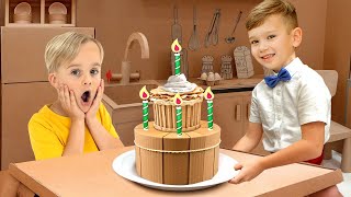Aventuras en la cafetería de cartón - Los niños aprenden a cocinar