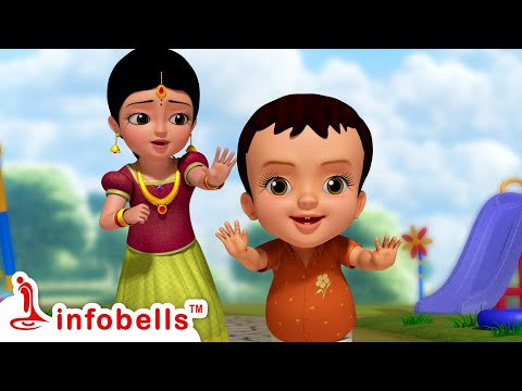 குறும்புக்காரா தம்பி - அக்கா தம்பி பாடல் | Tamil Rhymes for Children | Infobells