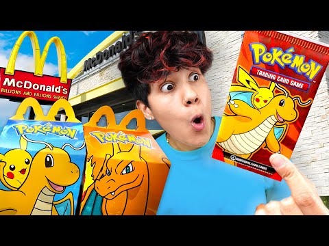 McDonalds Happy Meals with POKEMON BOOSTER PACKS! (I GOT THEM ALL)