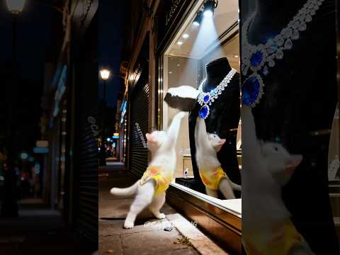 🥺❤️As long as mom is happy, Little White Cat will do anything! 💪