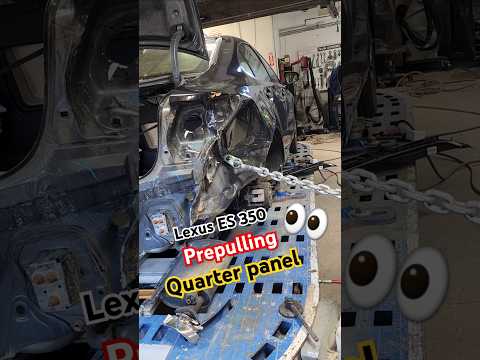 Prepulling Lexus es 350 quarter panel before replacement #autotechnician #autorepair #carrepairs