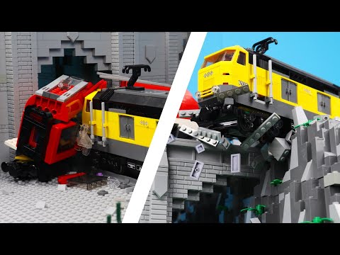 LEGO Train Crash Compilation | LEGO Train Bridge Disaster | Best LEGO Train Crashes