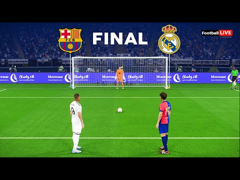 Barcelona vs Real Madrid - Penalty Shootout 2025 Final Supercopa de España | eFootball PES Gameplay