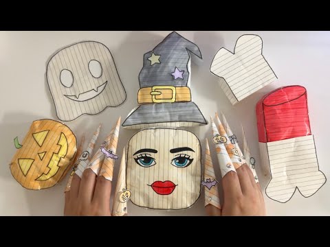 [☁️Tutorial☁️] Roblox Halloween🎃 Skincare + Makeup Squishy ASMR Satisfying✨ | papercraft