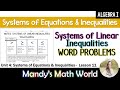 Exploring Systems of Linear Inequalities in Word Problems