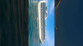 Emerald Princess cruise ship leaving Boston