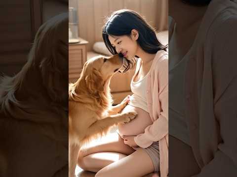 狗狗这是要干什么呢？知道我心情不好来哄我的吗？ #宠物 #萌宠出道计划 #金毛#孕妇#孕妈#狗儿子