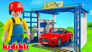 The toy car needs to be repaired! 🚘👨‍🔧 Car Garage | Cars for Toddlers | Cartoon for Kids | Kidibli