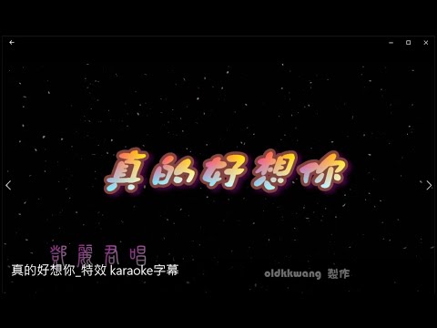 真的好想你 特效 karaoke 去人聲