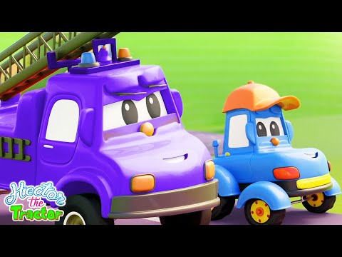 Wheels on the Fire Truck, Hector the Tractor Kids Cartoon Nursery Rhymes for Babies