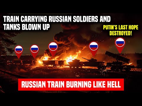 UNBELIEVABLE! Train Carrying Russian Soldiers and Ammunition Blown Up. | News from War in Ukraine