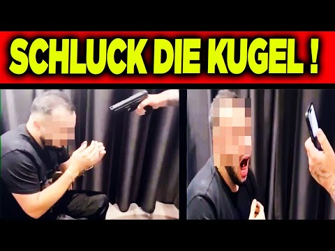 EX HELLS ANGEL ZWINGT GEISEL MIT WAFFE , PATRONEN ZU SCHLUCKEN   !
