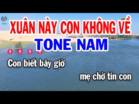 Karaoke Xuân Này Con Không Về Tone Nam ( E ) Nhạc Xuân Mới || Karaoke Tuấn Kiệt