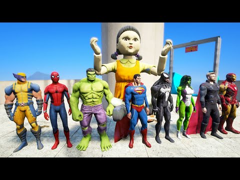 GTA 5 SPIDERMAN Water Slides RAGDOLLS - Spiderman, Hulk, Iron man,  (Euphoria Ragdolls) Ep. 22