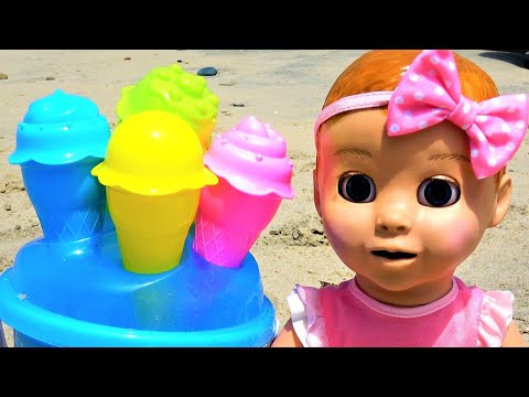 Baby Alive doll playing toy ice cream