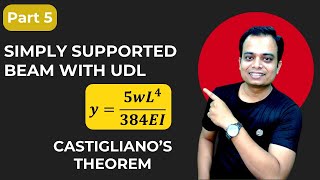 Simply Supported Beam with UDL | Castigliano’s Theorem Made Easy (Part 5)