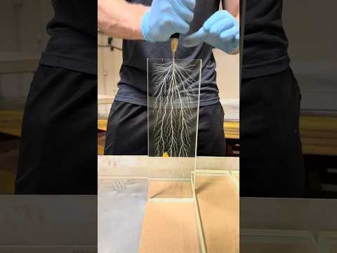 #electricity Creates Beautiful Art || #lichtenberg #art #shorts