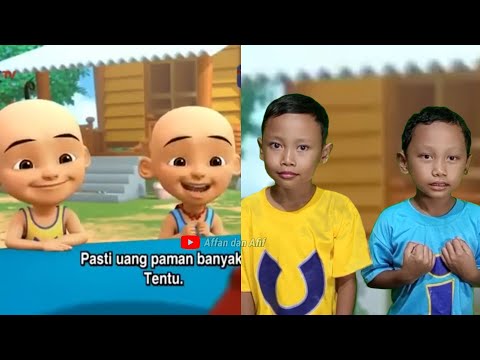 Tiru Aksi Upin Ipin || Upin Ipin Mendengarkan Cerita Uncle Ah Tong Jadi Budak Surat Kabar