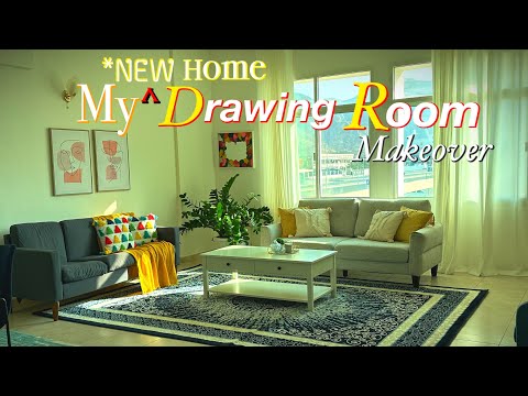 LIVING ROOM MAKEOVER FROM SCRATCH ~ BEST WAY TO CLEAN FABRIC SOFA ! Drawing Room Decoration